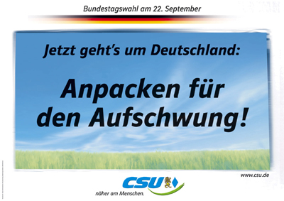 Anpacken f&uuml;r den Aufschwung!